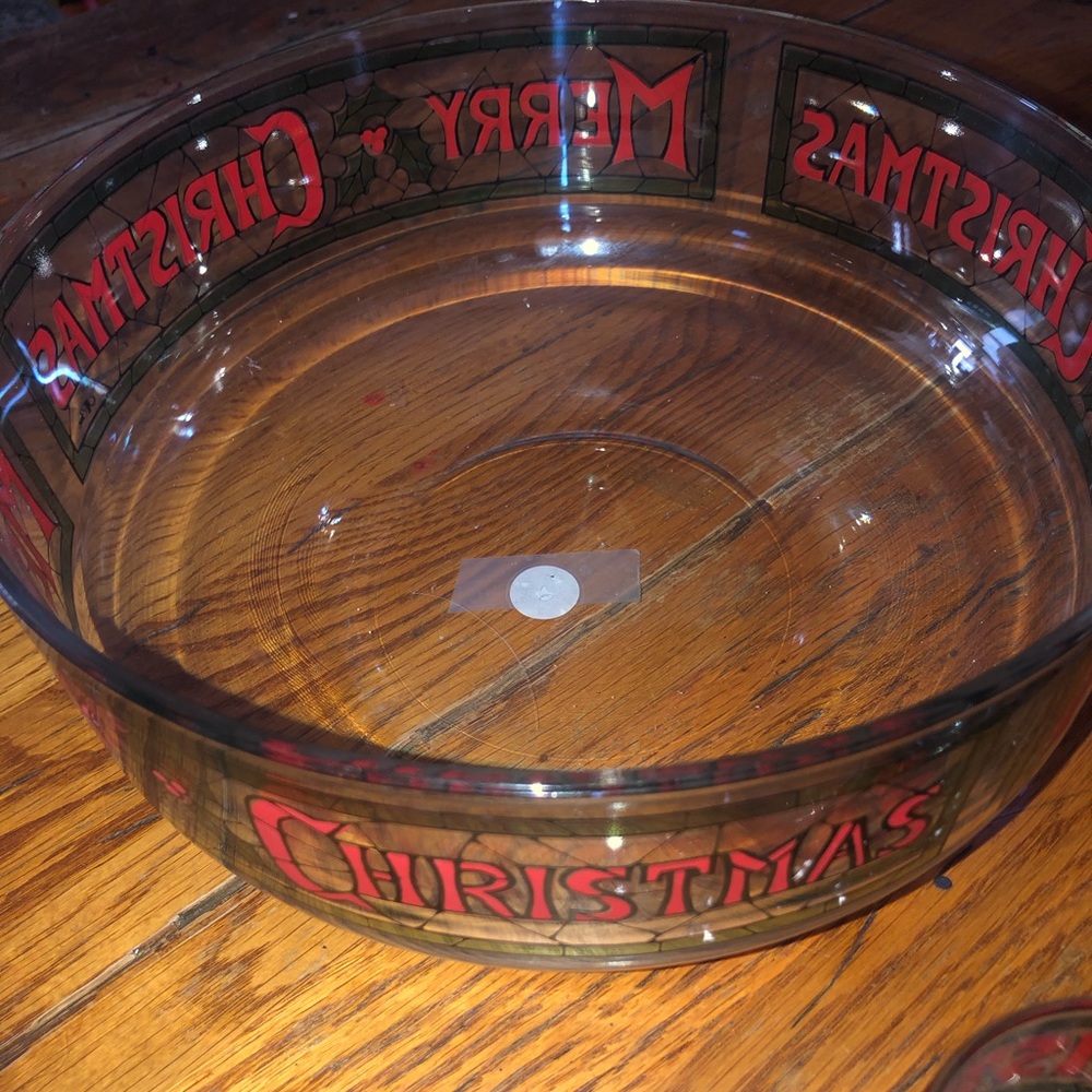 Vintage Christmas punch bowl set